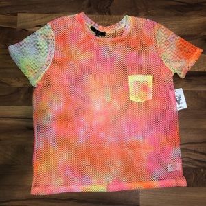 Neon Tie Dye Mesh T-Shirt
